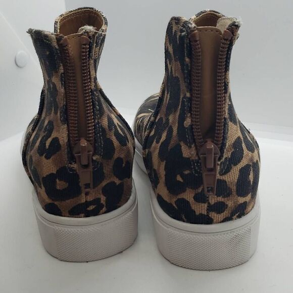 Steve Madden Women Claud Wedge Sneaker Ankle Boots Animal Print Size 5 - Picture 5 of 7
